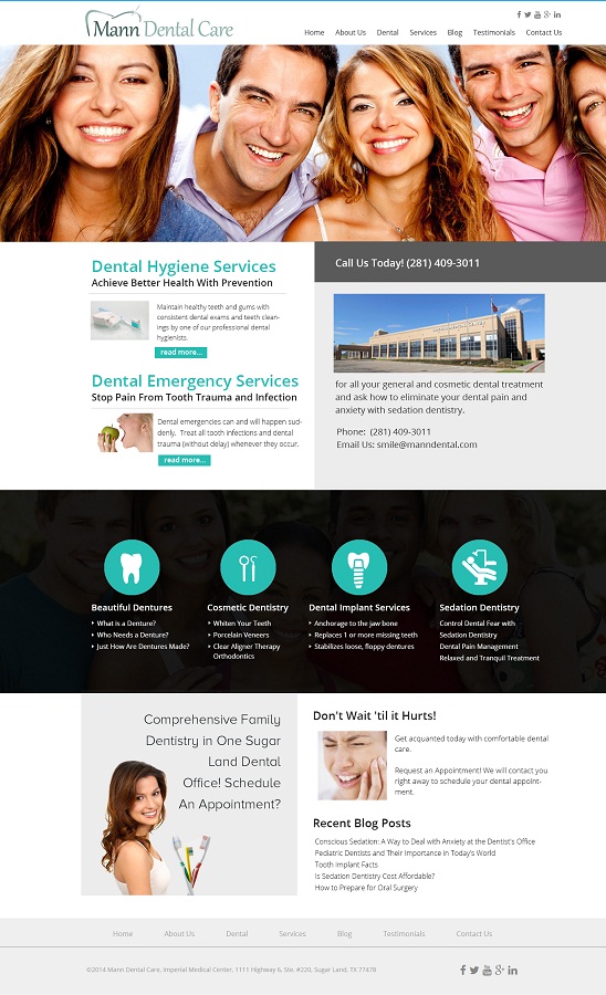 Landing Page Design by Kuldeepak for Mann Dental Care, P.A. | Design #5944005