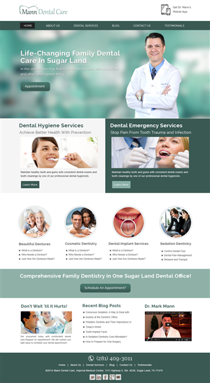 Landing Page Design by webxvision for Mann Dental Care, P.A. | Design: #5938769
