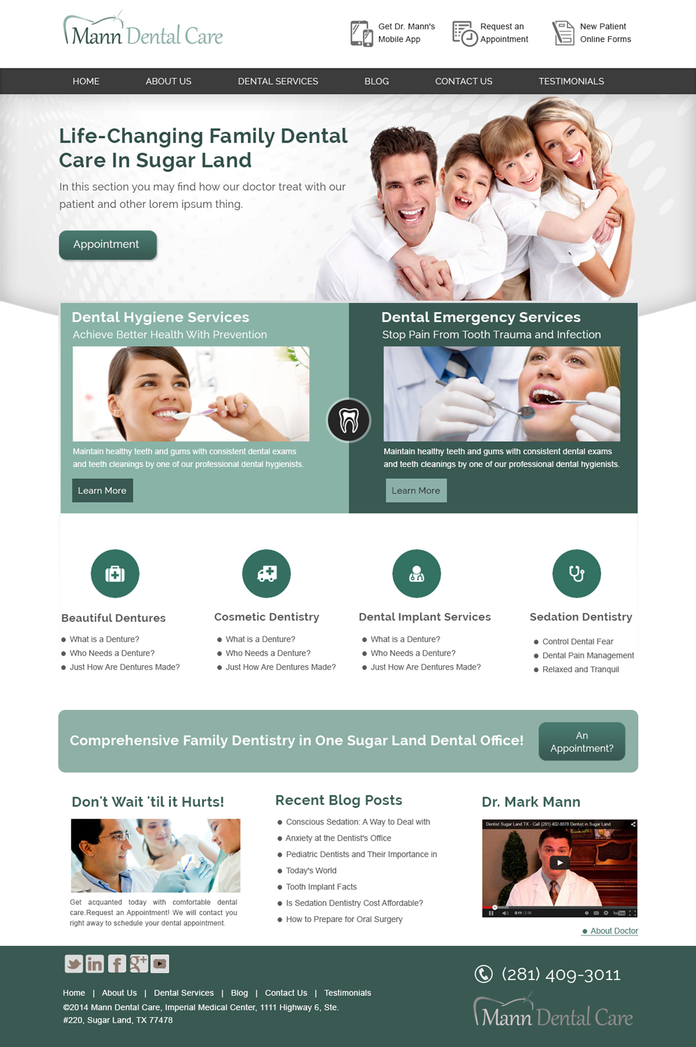 Landing Page Design by webxvision for Mann Dental Care, P.A. | Design #5940241