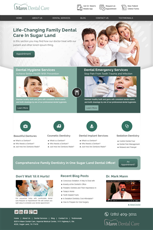 Landing Page Design by webxvision for Mann Dental Care, P.A. | Design: #5940241