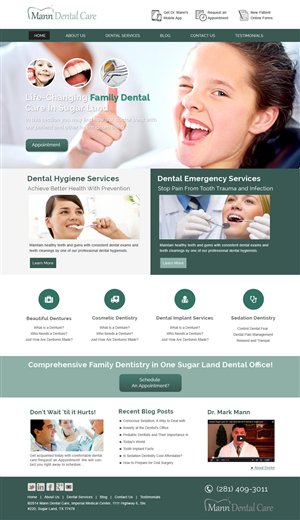 Landing Page Design by webxvision for Mann Dental Care, P.A. | Design: #5940275