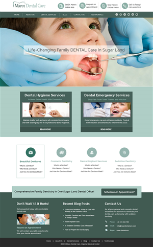 Diseño de Página de Aterrizaje por webxvision para Mann Dental Care, P.A. | Diseño: #5946553
