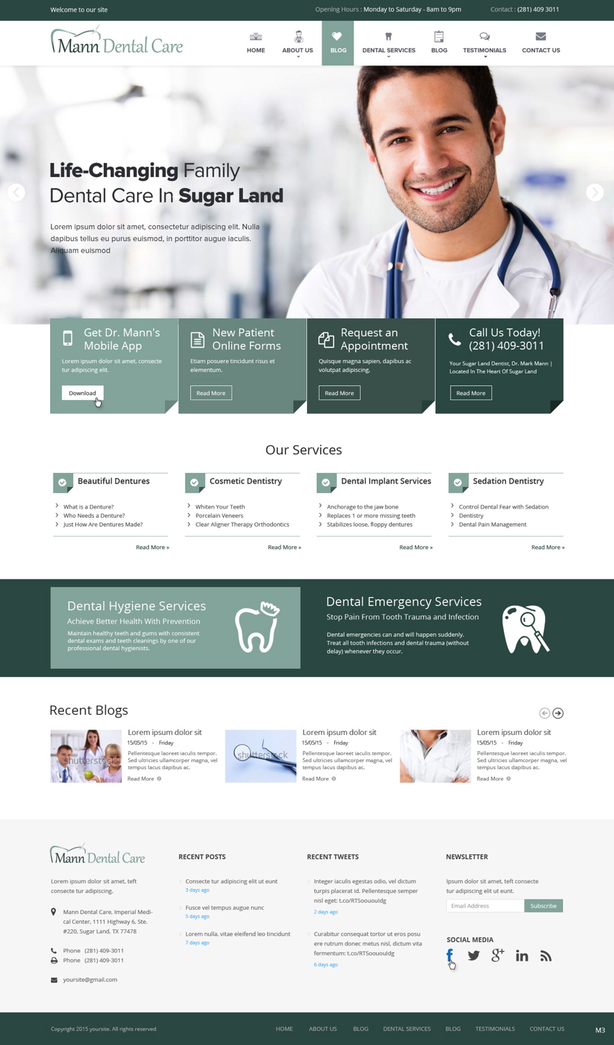 Landing Page Design by pb for Mann Dental Care, P.A. | Design #5945086