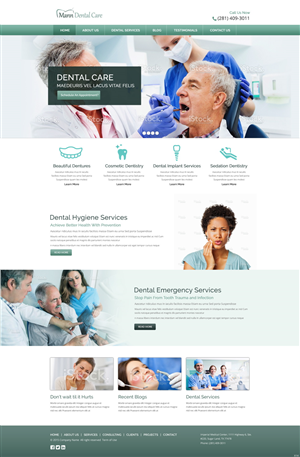 Landing Page Design by pb for Mann Dental Care, P.A. | Design: #5945091