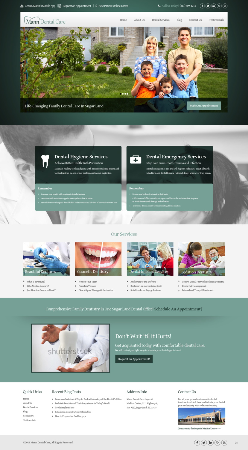 Landing Page Design by pb for Mann Dental Care, P.A. | Design #5945723
