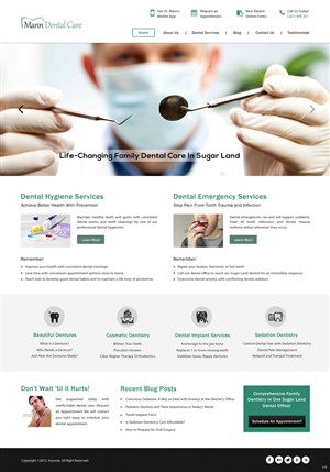 Landing Page Design by pb for Mann Dental Care, P.A. | Design: #5945732