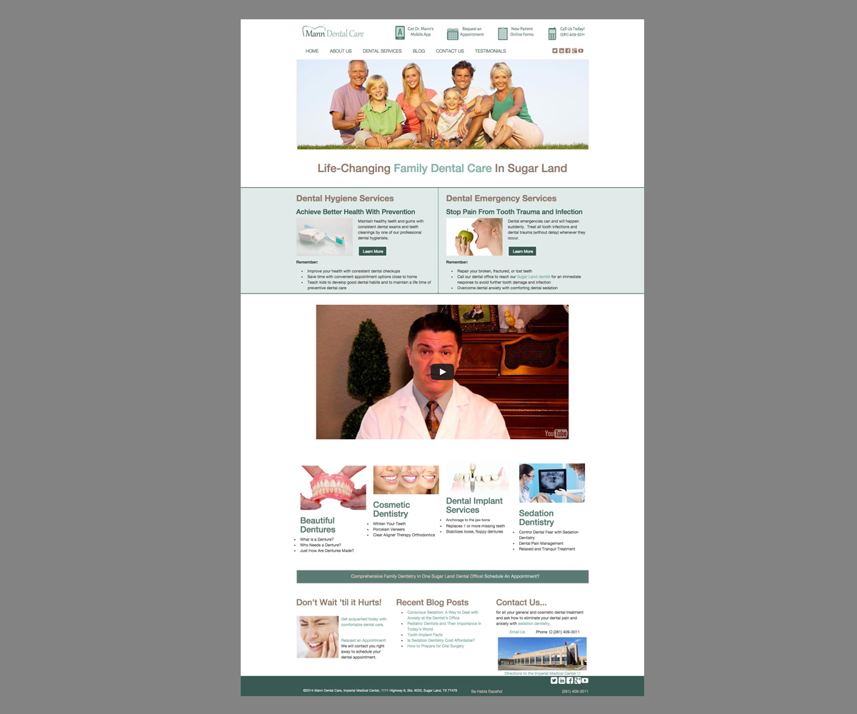 Landing Page Design by manuelpolaina for Mann Dental Care, P.A. | Design #5950345