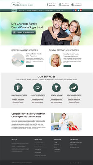 Diseño de Página de Aterrizaje por OM para Mann Dental Care, P.A. | Diseño: #5940023
