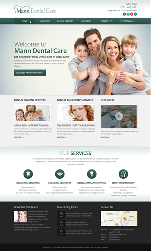 Diseño de Página de Aterrizaje por OM para Mann Dental Care, P.A. | Diseño: #5940032