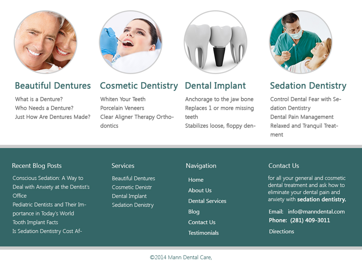 Landing Page Design by SixCreations for Mann Dental Care, P.A. | Design #5981716