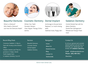 Diseño de Página de Aterrizaje por SixCreations para Mann Dental Care, P.A. | Diseño: #5981716