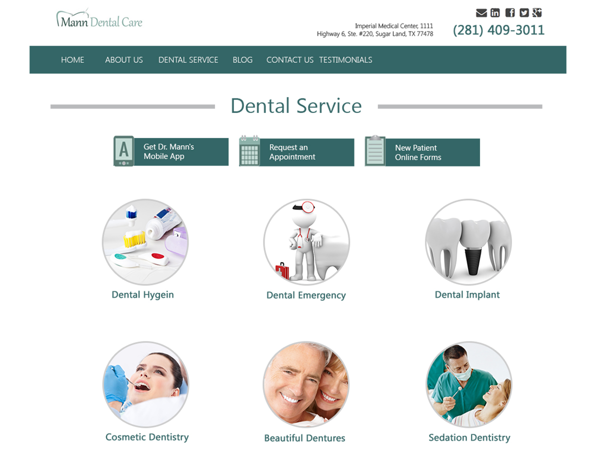 Diseño de Página de Aterrizaje por SixCreations para Mann Dental Care, P.A. | Diseño #5981736