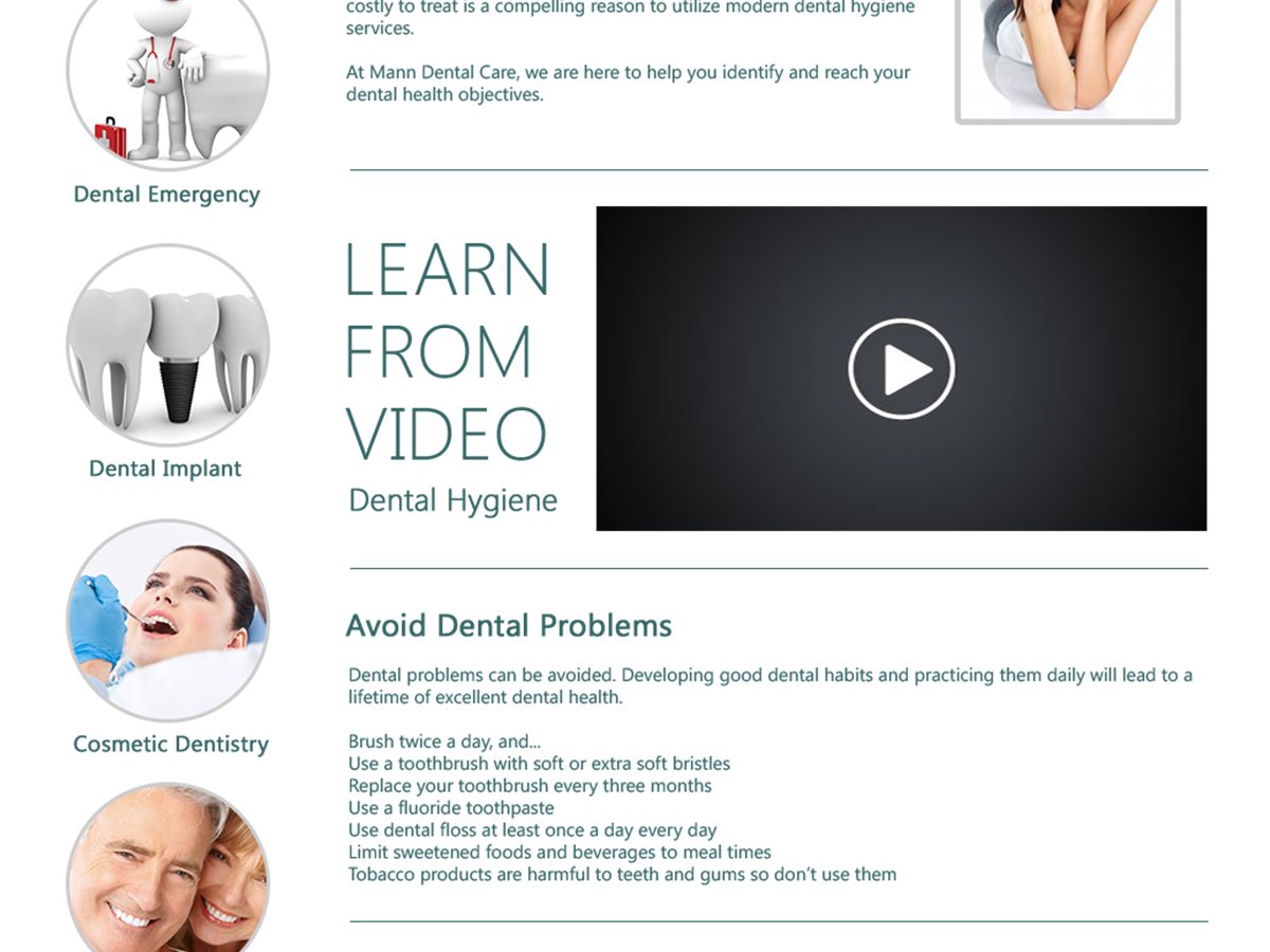 Landing Page Design by SixCreations for Mann Dental Care, P.A. | Design #5981787