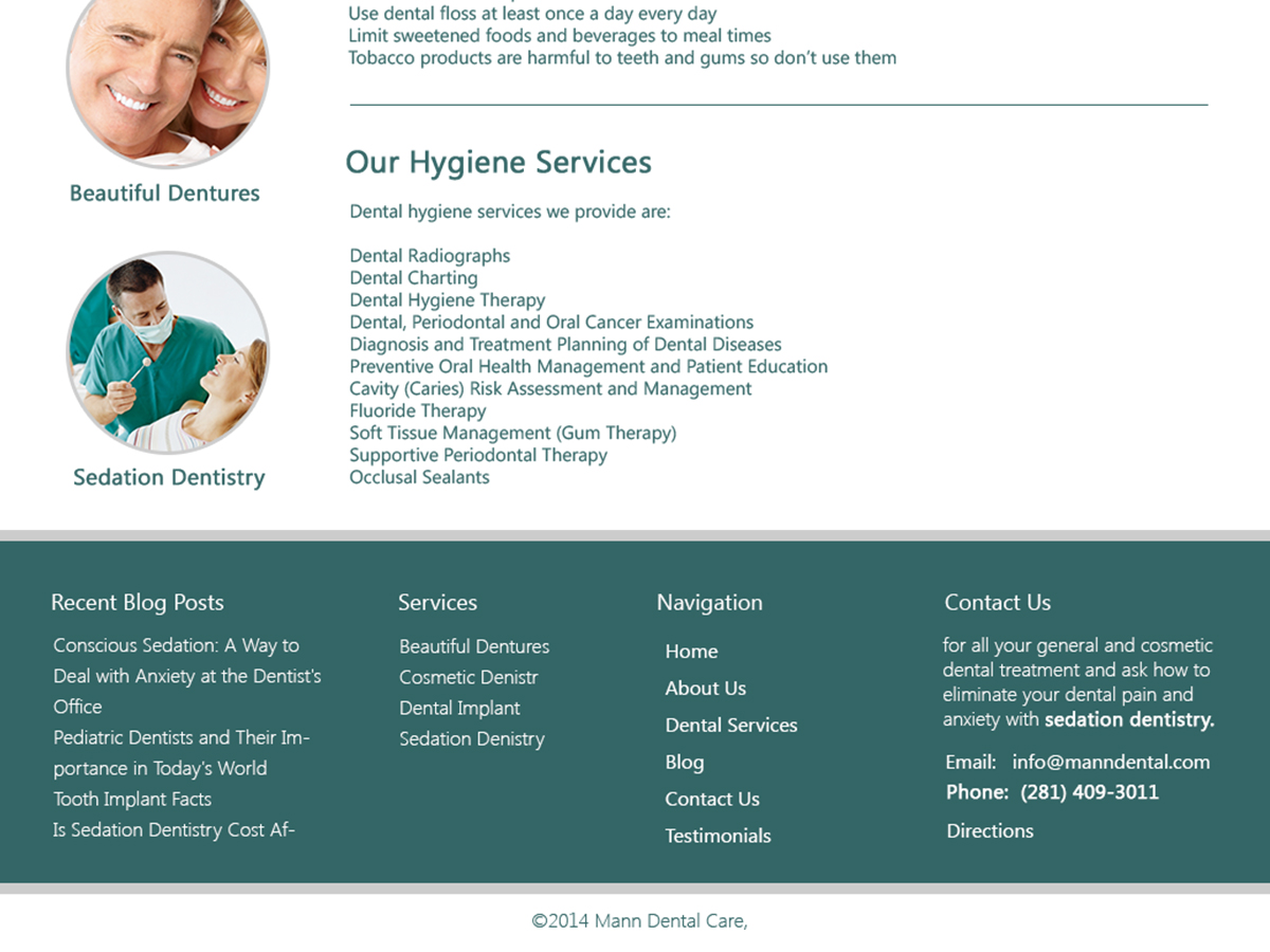 Landing Page Design by SixCreations for Mann Dental Care, P.A. | Design #5981791