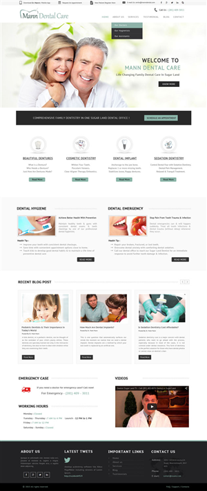 Diseño de Página de Aterrizaje por Sukrutisolutions para Mann Dental Care, P.A. | Diseño: #5945347