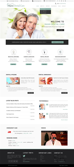 Diseño de Página de Aterrizaje por Sukrutisolutions para Mann Dental Care, P.A. | Diseño: #5945384