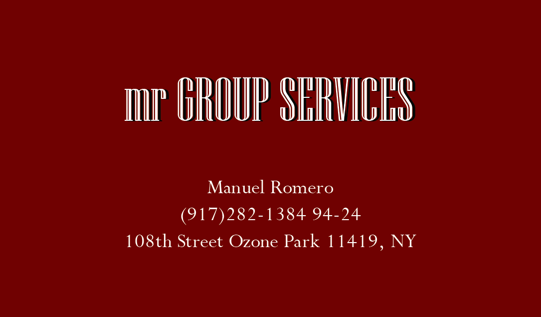 Diseño de Tarjeta de Presentación por raditex para MR GROUP SERVICES | Diseño #5933505
