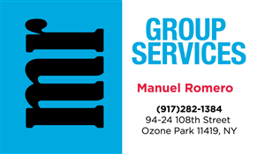 Diseño de Tarjeta de Presentación por cdesigncreative para MR GROUP SERVICES | Diseño: #5933435