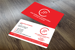 Design de Carte de Visite par Sajin pour John Patterson Construction | Design : #5938119
