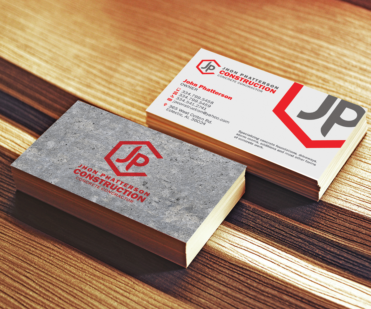 Diseño de Tarjeta de Presentación por Ethien para John Patterson Construction | Diseño #5956727