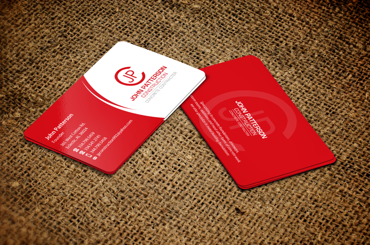 Design de Carte de Visite par pixelfountain pour John Patterson Construction | Design : #5954335