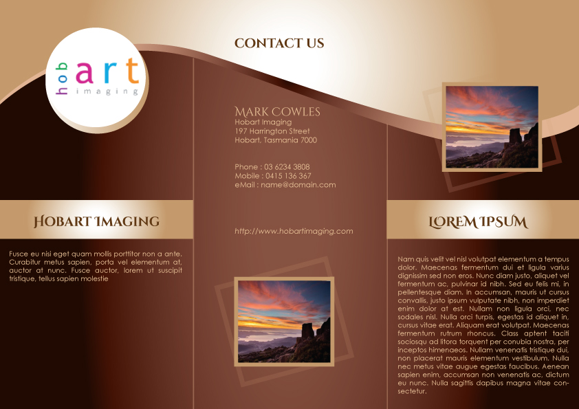 Broschüren-Design von Bling Connect Ink für Hobart Imaging | Design #1607779