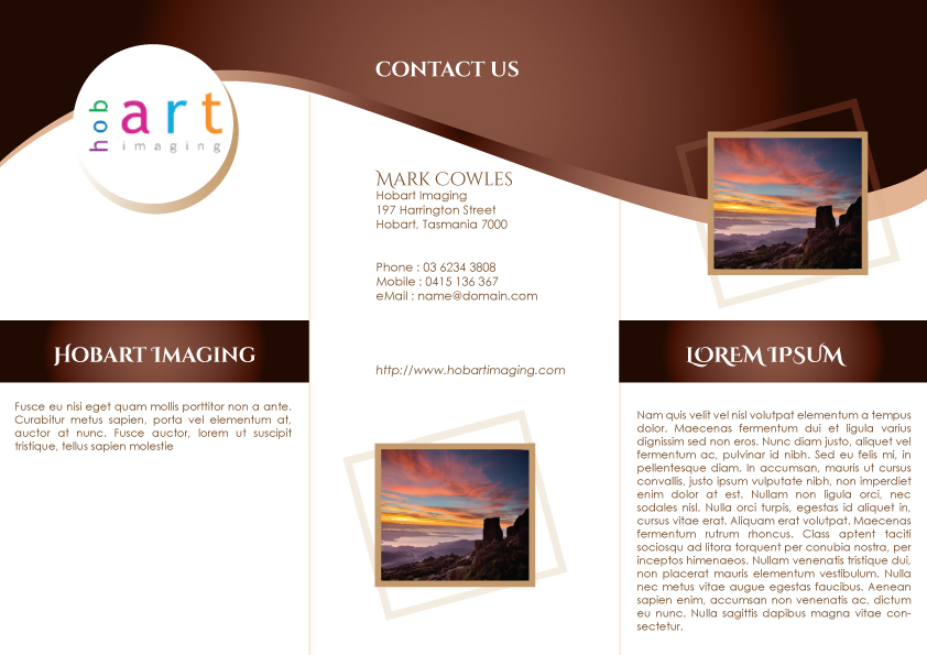 Brochure Design by Bling Connect Ink for Hobart Imaging | Design #1607805