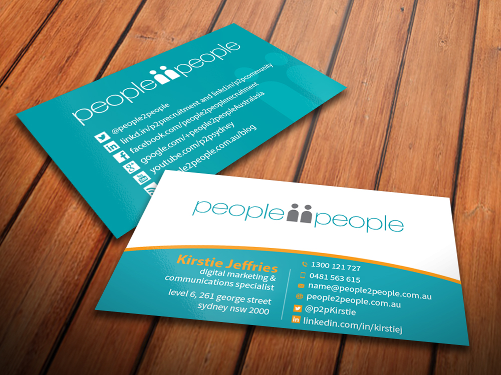 Design de Carte de Visite par MediaProductionArt pour people2people | Design : #6025477