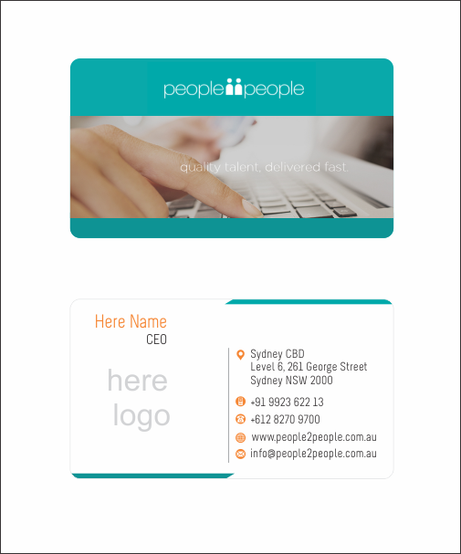 Business Card Design by Jagdish Boga for people2people | Design #5936429