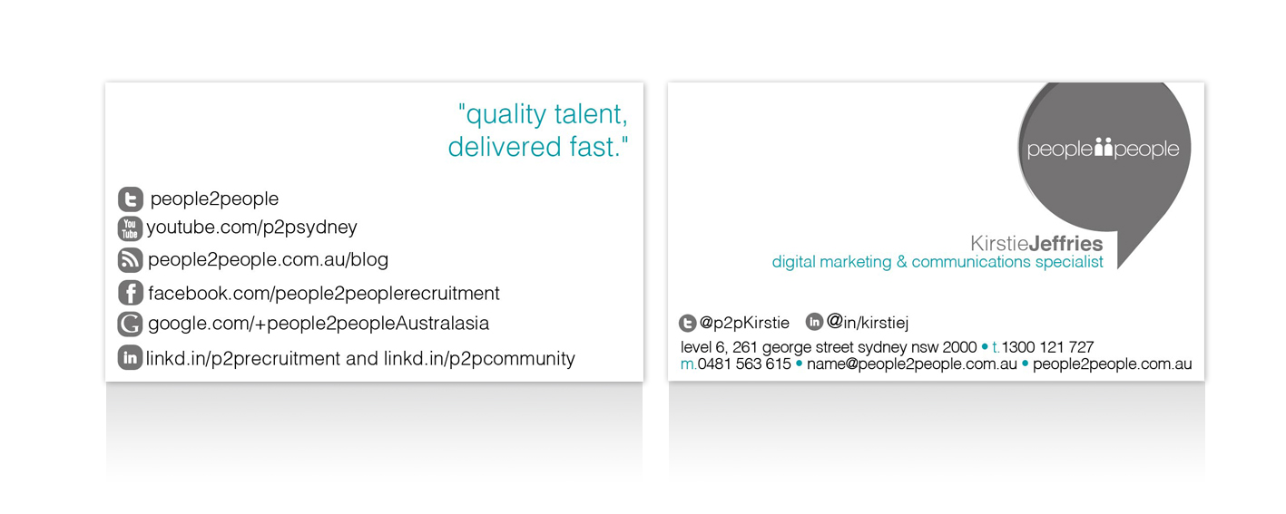 Business Card Design by  DEPE for people2people | Design #5938151