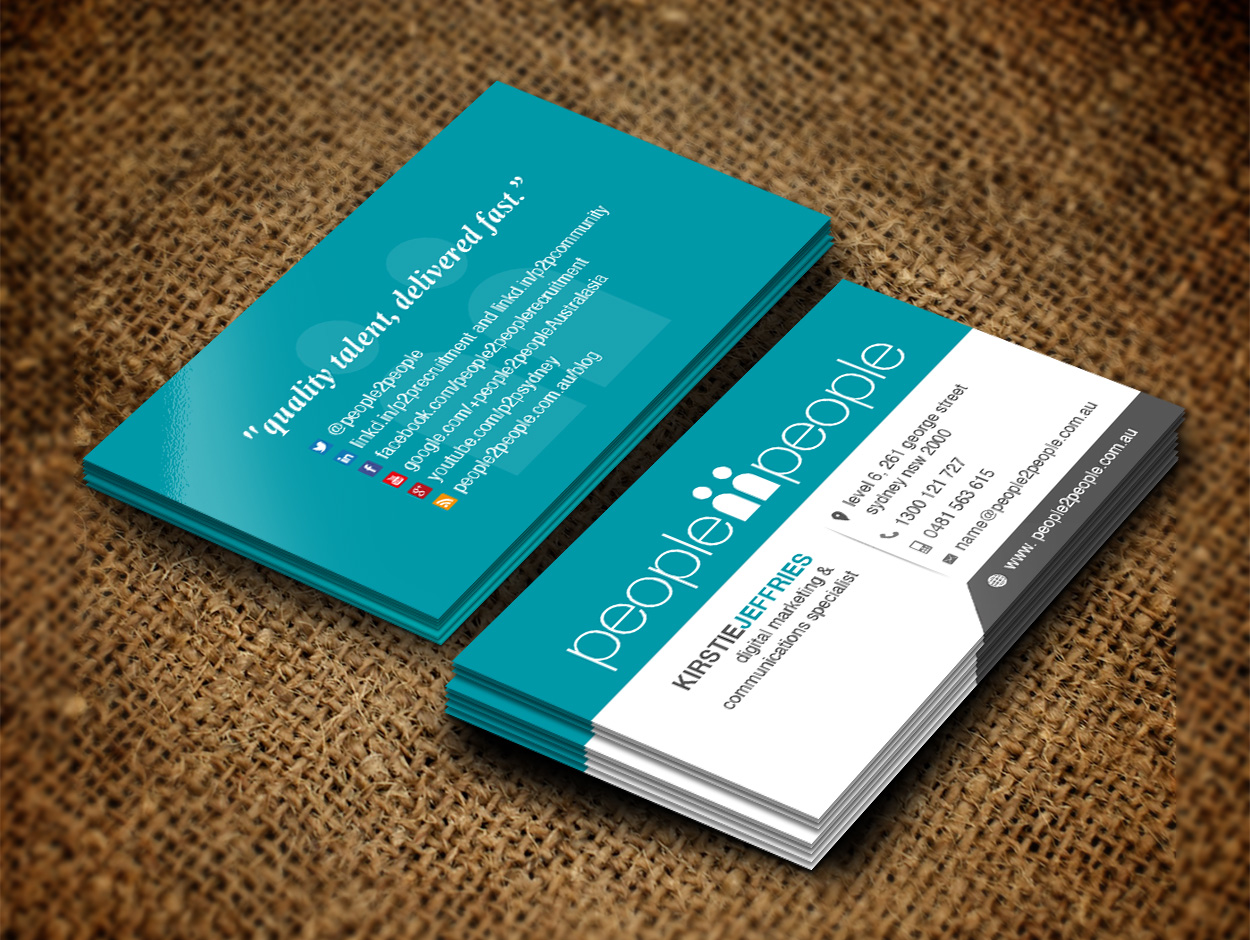 Design de Carte de Visite par snowymasterdesigns pour people2people | Design #5955763