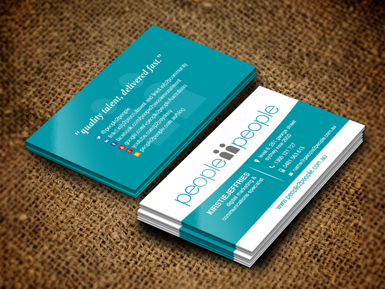 Design de Carte de Visite par snowymasterdesigns pour people2people | Design #5955865