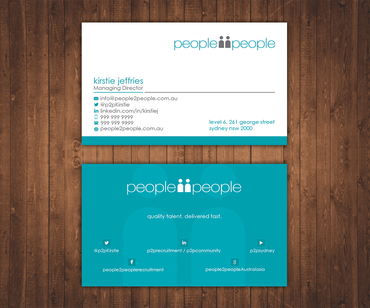Visitenkarten-Design von Stylez Designz für people2people | Design #5958200
