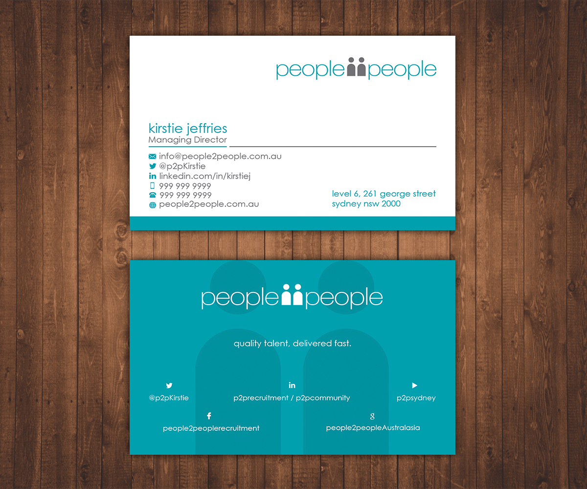 Visitenkarten-Design von Stylez Designz für people2people | Design #5958204