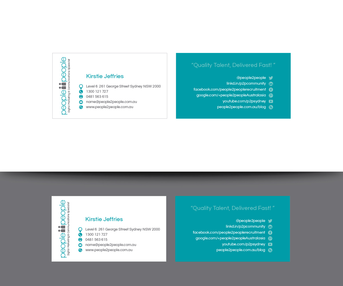 Design de Carte de Visite par nandkumar pour people2people | Design #5939868