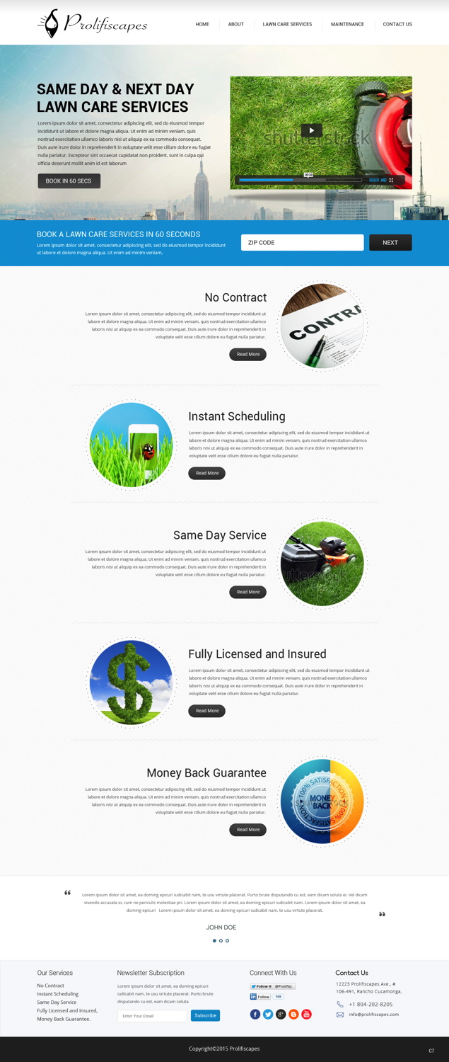 Diseño Web por pb para Lawn Charm | Diseño #5960416