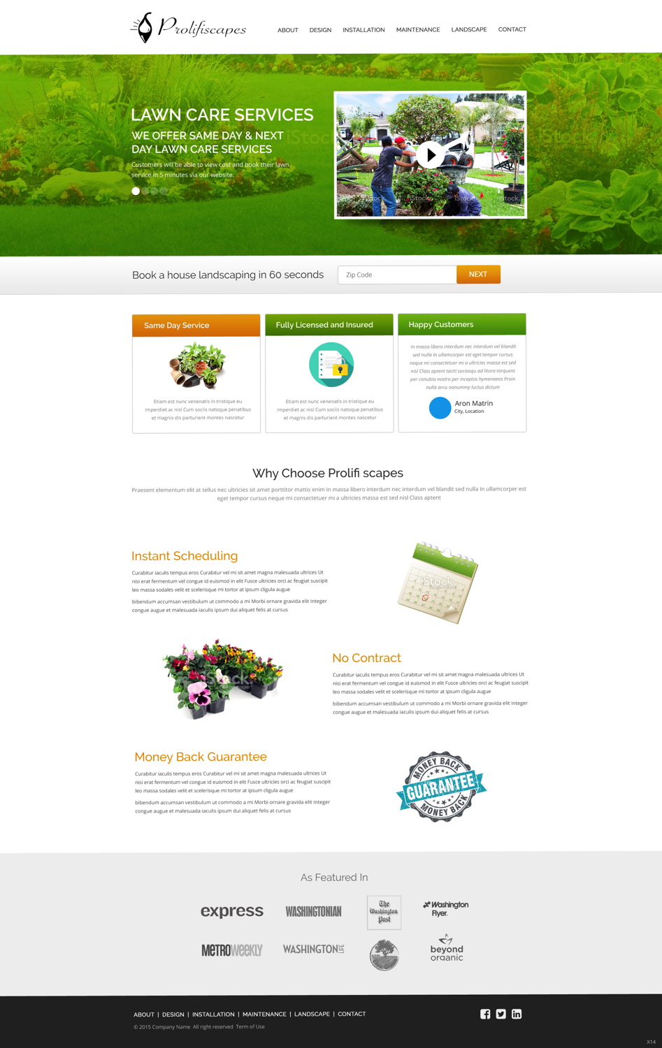 Web-Design von pb für Lawn Charm | Design #5960418