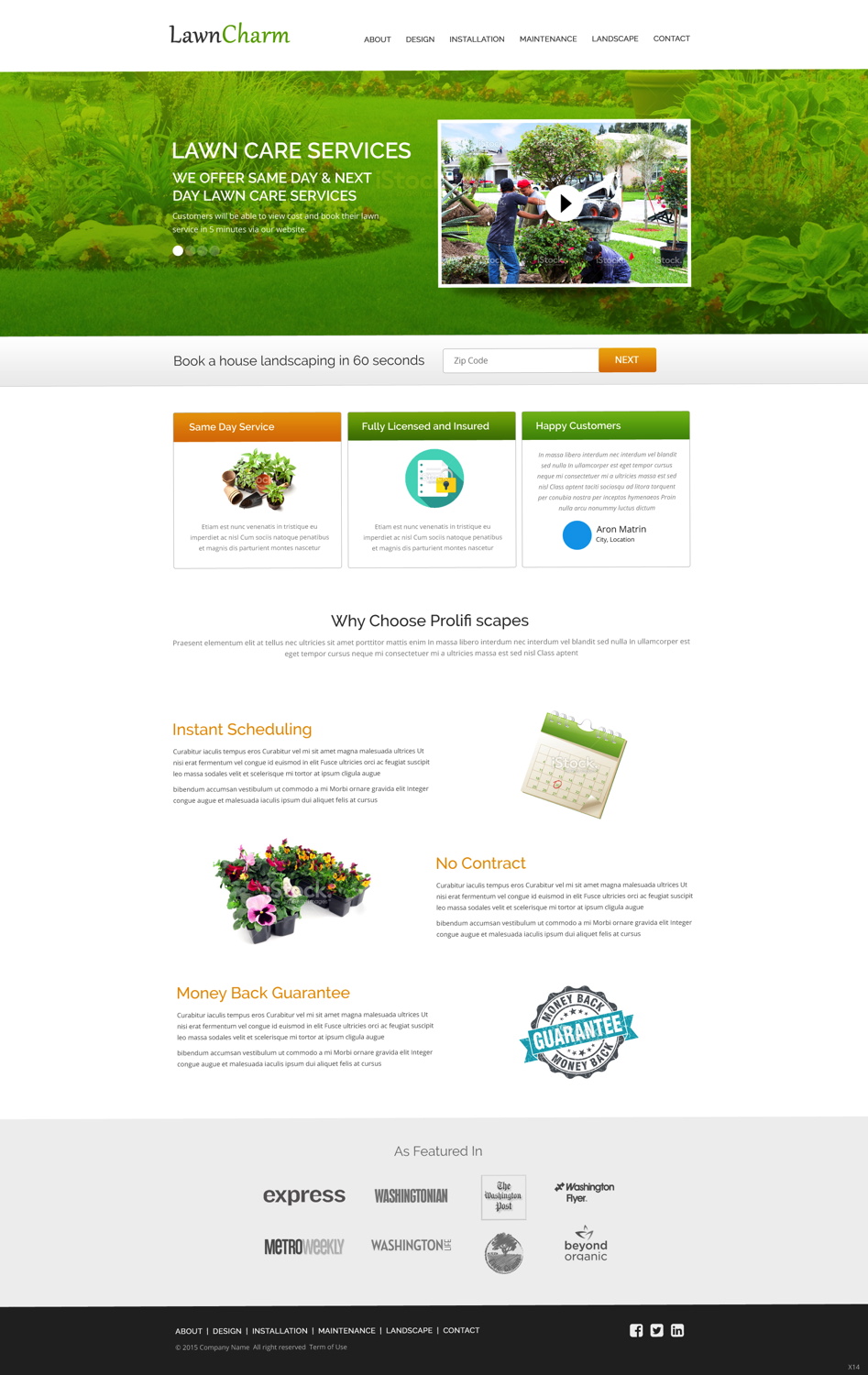 Diseño Web por pb para Lawn Charm | Diseño #6009323