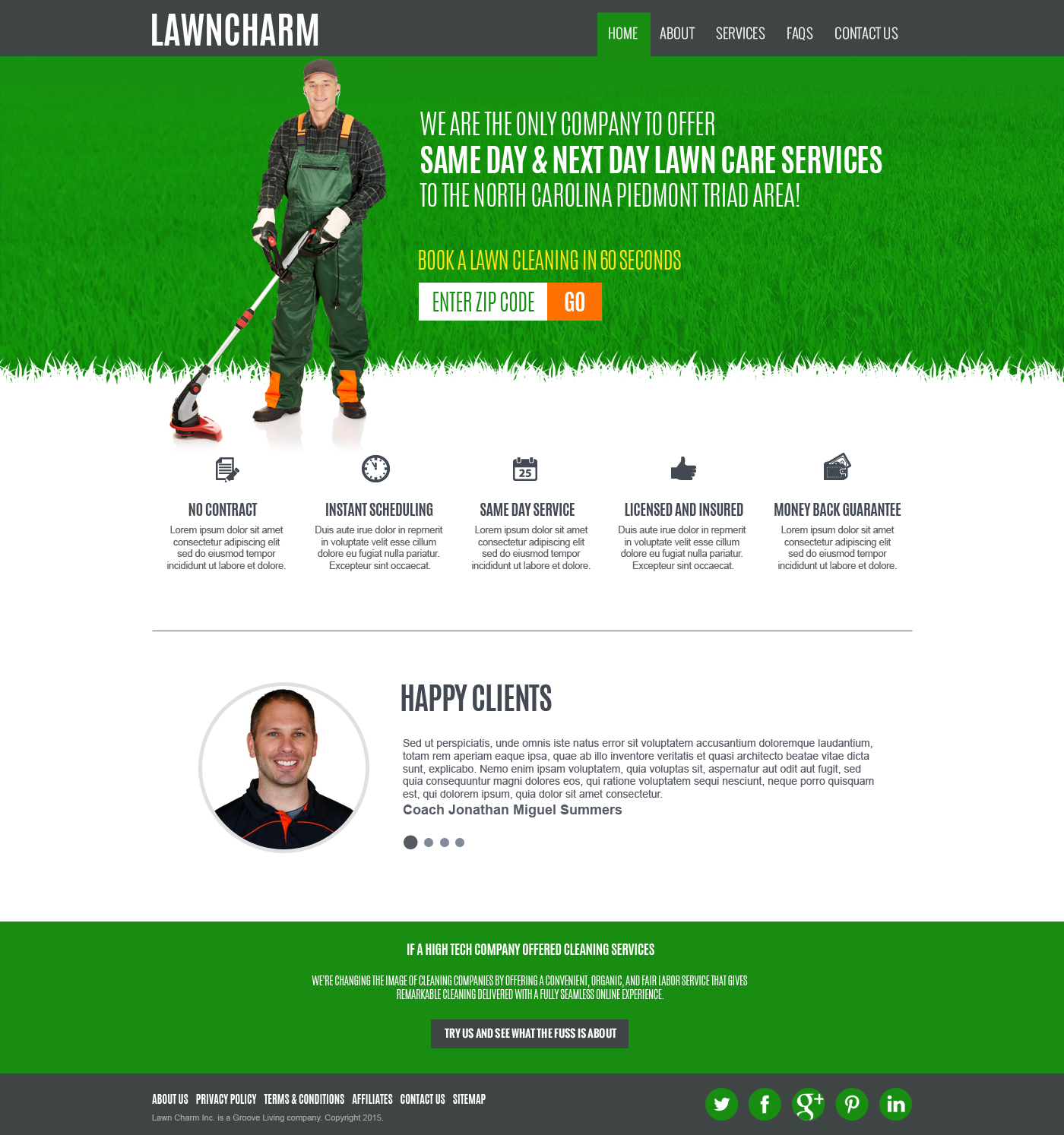 Web Design by jeckx2 for Lawn Charm | Design #5982003