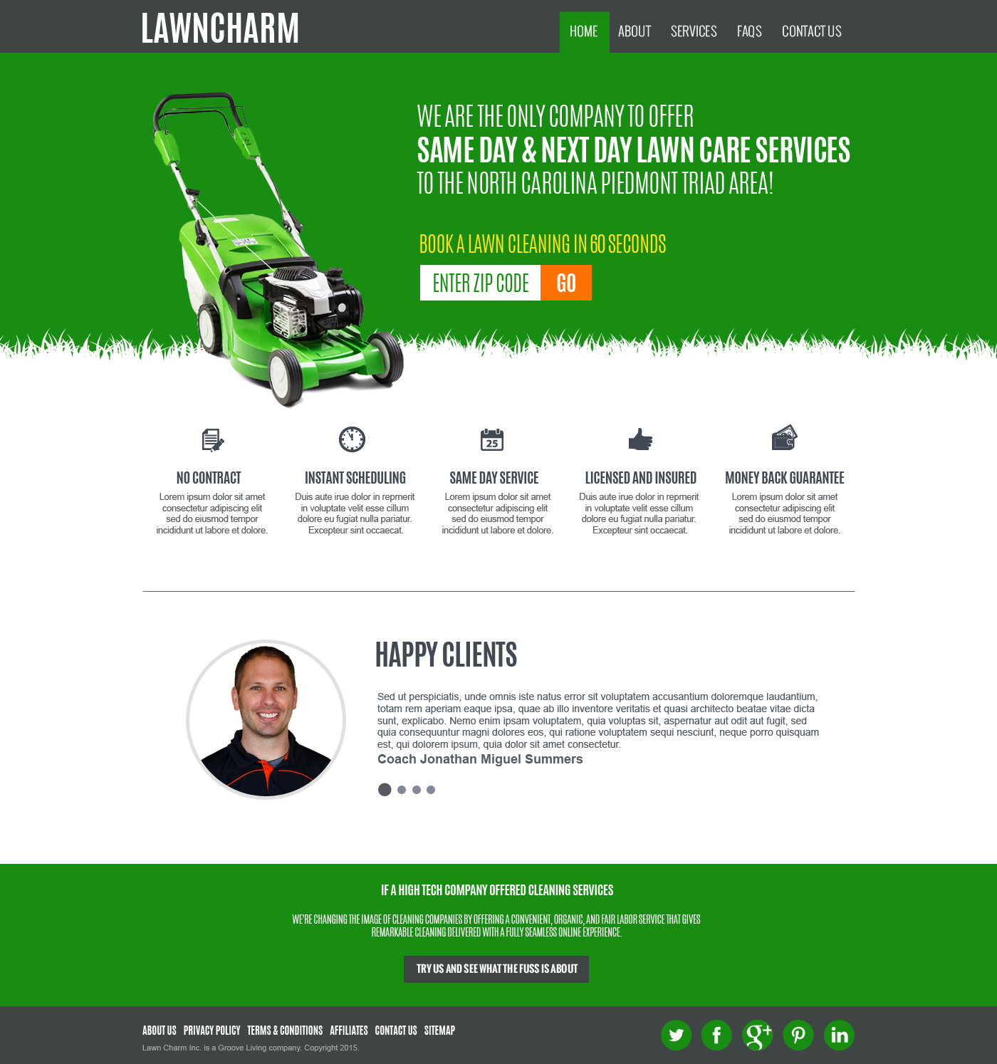 Diseño Web por jeckx2 para Lawn Charm | Diseño #5984070