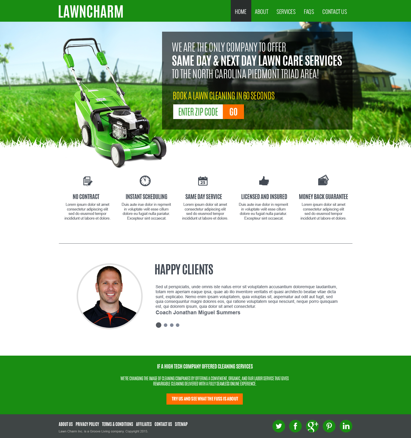 Diseño Web por jeckx2 para Lawn Charm | Diseño #5984218