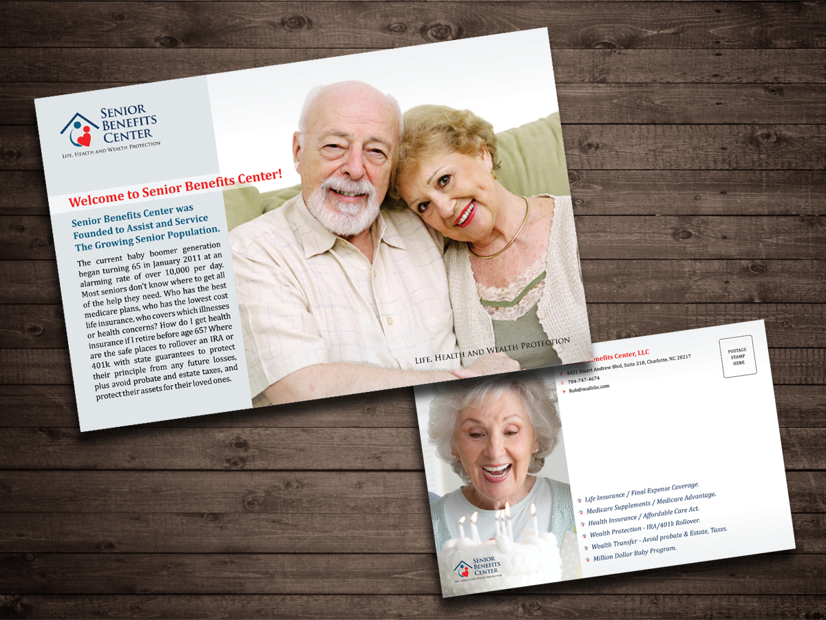 Design de Carte Postale par sajidahmed_pirzada pour Senior Benefits Center | Design #5997191