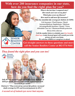 Postcard Design by Marcy M for Senior Benefits Center | Design: #6028581