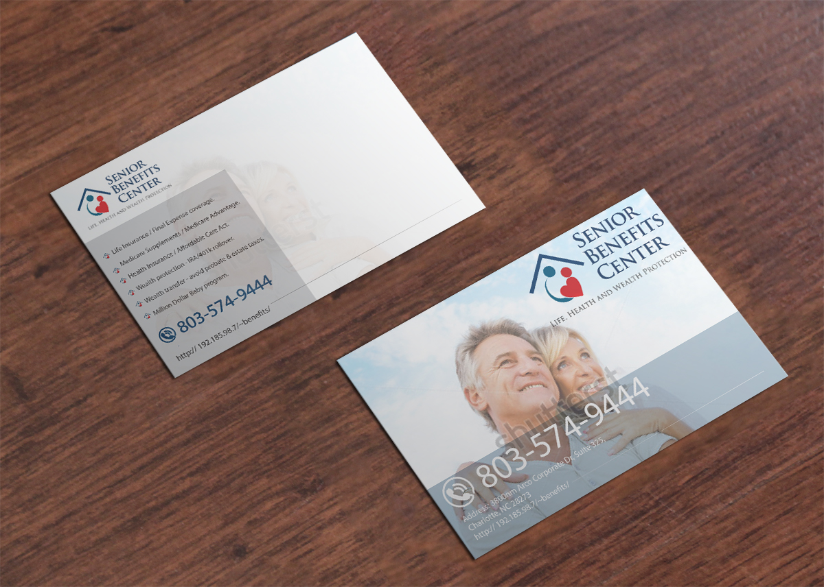 Postcard Design by nafizrahat for Senior Benefits Center | Design #5974160