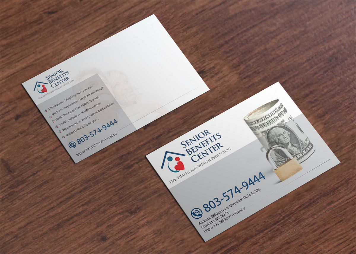 Postcard Design by nafizrahat for Senior Benefits Center | Design #5974172