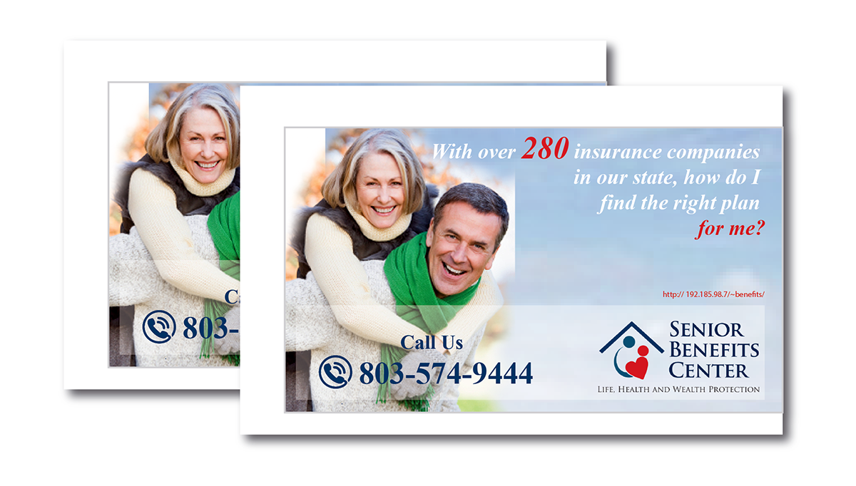 Postcard Design by nafizrahat for Senior Benefits Center | Design #6001339