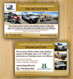 County Surplus Auction | Postkarten-Design von Alexandar