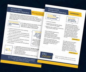 Start-up incubator needs an informative marketing brochure | Flyer-Design von KreativeDesk