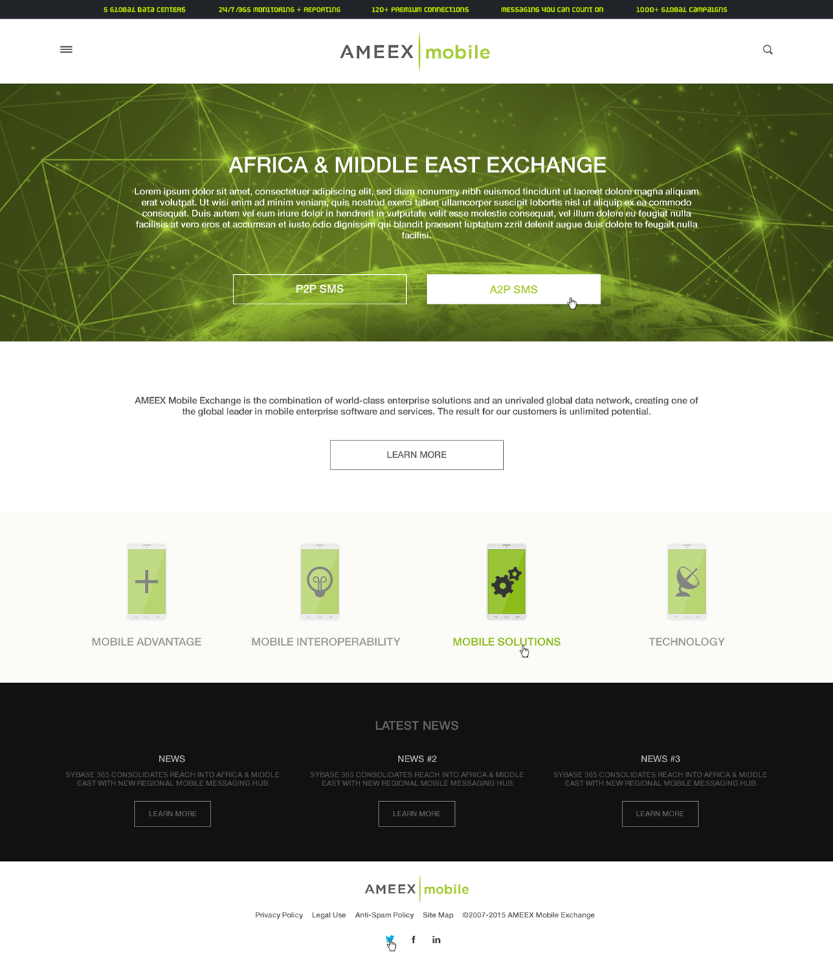 Web Design by A.D.S for AMEEX Mobile Exchange S.A. | Design #6022480