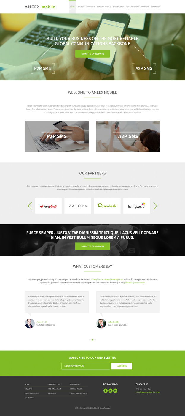 Web Design par Hashim Creetto pour AMEEX Mobile Exchange S.A. | Design #6006702